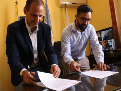 El Municipio de la Villa de Merlo firmó un convenio de colaboración recíproca con la ciudad de La Punta