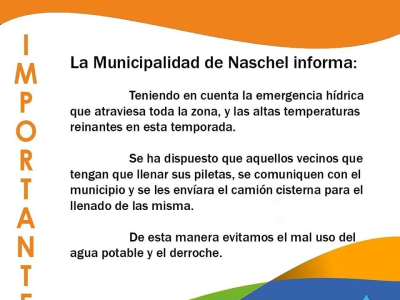  La Municipalidad de Naschel informa: