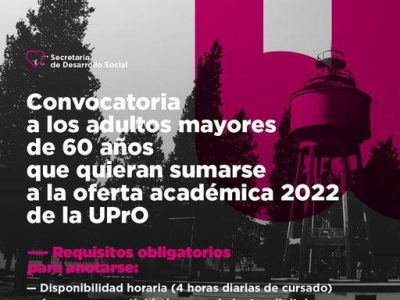 UPrO Villa Mercedes: Oferta Académica para adultos mayores de 60 años