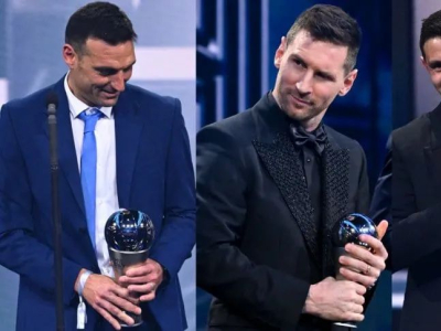 Los premios ganados en The Best, fueron para Messi, Scaloni, Dibu Martínez y la hinchada Argentina